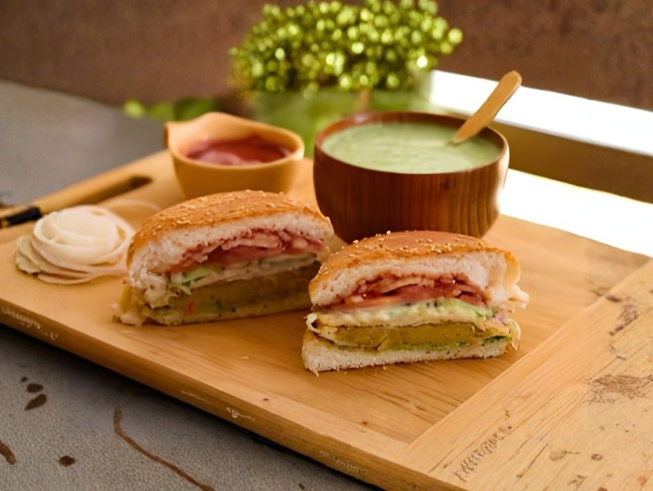 Egg Shami Kabab Burger